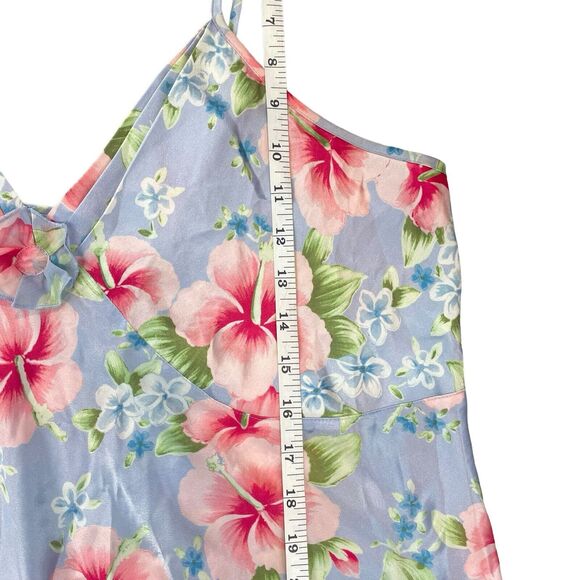 VTG Cabernet Satin Wrap Robe W/ Chemise Nightgown Sz L Floral Silky Romantic - Picture 5 of 14